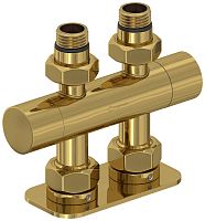 Сунержа 03-1417-1234 Вентиль 2х1/2" прямой скрытый-скрытый EU50, золото