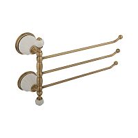Migliore 17436 Olivia Полотенцедержатель тройной поворотный, белый/бронза