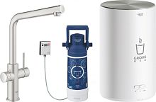 Grohe 30327DC1 Red Duo Смеситель для мойки, с бойлером, общая емкость 4 л., суперсталь