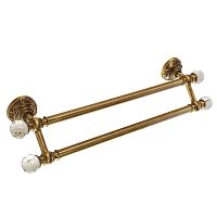 Migliore ML.CRS-60.223.BR CRISTALIA Полотенцедержатель двойной L60 cm, бронза,SWAROVSKI