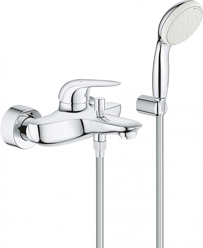 Grohe 2372930A Eurostyle Solid Смеситель для ванны, с душевым набором, хром
