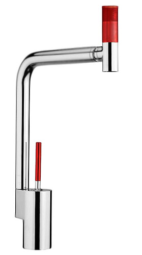 Webert TS920302784 Kitchen 360° Смеситель для кухни, хром/красный