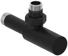 Сунержа 31-1400-1212 Вентиль угловой, (цилиндр) G 1/2" НР х G 1/2" НР, матовый черный