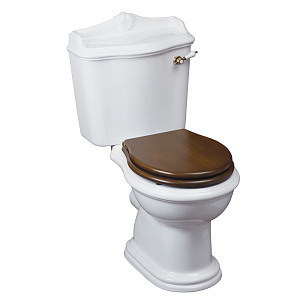 Migliore 31135 Impero Комплект: унитаз-моноблок 47х73 см, бачок с ручкой бронза, белый (без крышки)