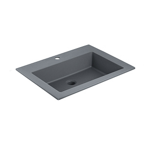 Vincea VCB-13600G Раковина из кварца, 60х48 см, серый матовый
