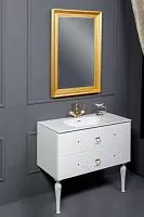 Тумба Armadi Art Piazza 80 белая + Золото 841-080-WG купить  в интернет-магазине Сквирел