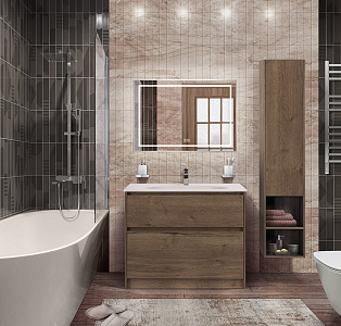 BelBagno KRAFT-1000-2C-PIA-RT База под раковину 100х46 см, напольная, Rovere Tabacco (дуб табачный)