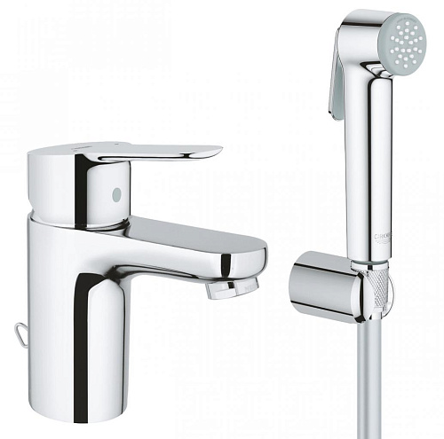 Grohe 23757000 BauEdge Смеситель для раковины с гигиеническим душем, хром