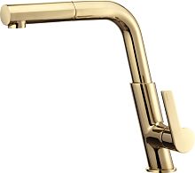 Deante BQS_Z73M Silia Смеситель для кухни с выдвижным изливом, золото купить недорого в интернет-магазине Сквирел