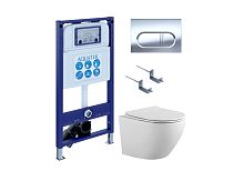 Aquatek ЕВРОПА SET AQUATEK ЕВРОПА-043 4в1 Комплект: Унитаз, Инсталляция, Кнопка смыва