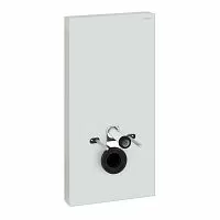 Geberit 131.221.SI.5 MONOLITH PLUS Инсталляция для подвесного унитаза, белое стекло