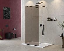 Cezares LIBERTA-L-2-80-120-BR-NERO Liberta Душевая перегородка 80 см, профиль черный