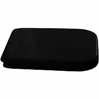 Kerasan 418804nero/cr Waldorf Сиденье для унитаза, микролифт, черный/петли хром