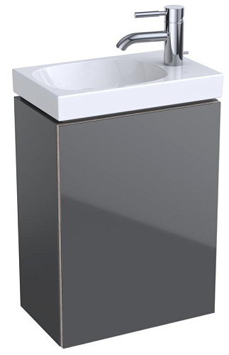 Geberit Acanto 500.607.JK.2 Шкафчик под раковину 396 x 534 x 246 мм, фронтальная часть: лавовое стекло корпус: лавовый матовый — лакированный купить  в интернет-магазине Сквирел