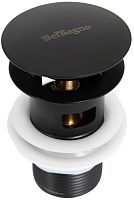 BelBagno BB-SAT-NERO Донный клапан с системой "Клик-клак" с переливом, чёрный