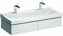 Geberit 500.517.01.1  Xeno2 Шкафчик под раковину 1174х220х462 мм, 2 маленьких ящика, белый глянец купить  в интернет-магазине Сквирел