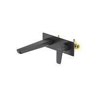 Aquatek AQ1113MB Бетта Смеситель для раковины, настенный (внешняя и скрытая часть), черный матовый