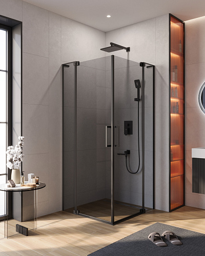 Cezares SLIDER-A-2-80/90-GRIGIO-NERO Душевой уголок Cezares SLIDER-A-2-80/90-GRIGIO-NERO Душевой уголок