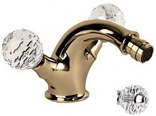 Cezares ATLANTIS-BS1-02-Sw/M Смеситель для биде, с донным клапаном, бронза/ручки Swarovski Nero