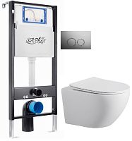 Sapbox  SET.SBOX7262W.0219 Комплект: Унитаз, Инсталляция, Кнопка смыва
