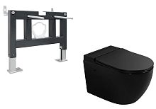 Abber BEQUEM AC1108PMB-AC0101P Инсталляция с подвесным унитазом