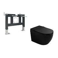 Abber BEQUEM AC1108PMB-AC0101P Инсталляция с подвесным унитазом