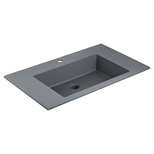 Vincea VCB-13800G Раковина из кварца, 80х48 см, серый матовый