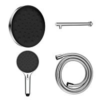 Vincea VSHH-3I2AHCH Inspire Комплект: верхний душ с держателем, ручной душ с шлангом, хром