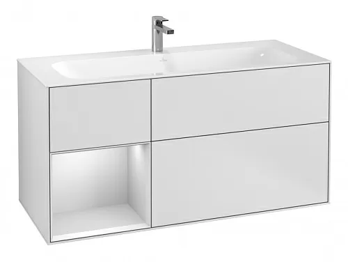 Villeroy & Boch F060MTMT Finion Тумба под раковину 120х50 см, лак белый матовый (White Matt Lacquer) купить  в интернет-магазине Сквирел