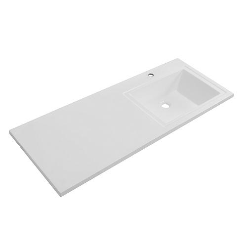 BelBagno BB1200/480-LV-MR-R Раковина из литьевого мрамора 120х48 см, белая BelBagno BB1200/480-LV-MR-R Раковина из литьевого мрамора 120х48 см, белая