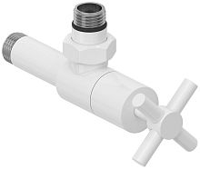 Сунержа 12-1408-1212 Вентиль угловой, (крест) G 1/2" НР х G 1/2" НР, белый
