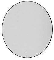 Зеркало круглое с LED подсветкой сенсор антипар 80х80 см Boheme 545-80-B рама черная матовая