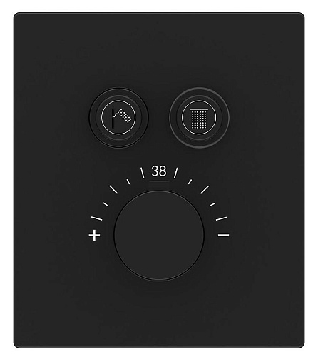 Vincea VSCV-321TMB Смеситель для душа, двухфункциональный, термостатический, черный матовый