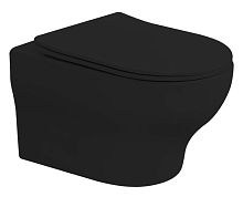Унитаз подвесной с крышкой  Boheme FIORE 978-SET-B черный матовый