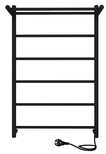INDIGO LСLE80-50BRPR LINE Электрический полотенцесушитель с полочкой, черный