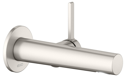 Keuco 51516050101 Edition 400 Смеситель для раковины, настенный, никель шлифованный