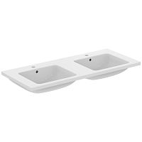 Ideal Standard T460201 i.life B Раковина для монтажа с мебелью или соло 120x50 см, двойная, Euro White (евробелый)
