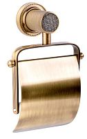 Boheme 10921-BR-B Royal Crystal Bronze Держатель для туалетной бумаги с крышкой, бронза/черный