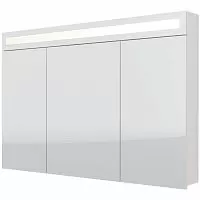 Dreja 99.9013 Uni Шкаф зеркальный 120х82 см, с LED-подсветкой/выключателем, белый купить  в интернет-магазине Сквирел