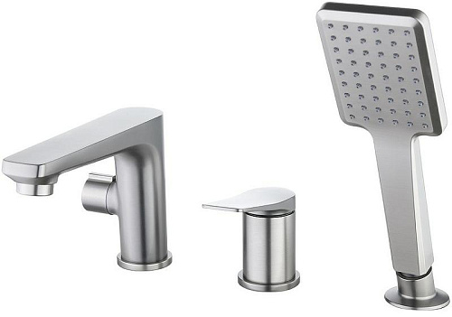 Lemark LM3745GM Bronx Смеситель на борт ванны, графит