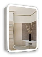 Azario LED-00002361 Фиджи Зеркальный шкаф подвесной, с подсветкой, 50х75 см, белый купить  в интернет-магазине Сквирел