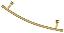 Сунержа 032-2011-0470 Полка выгнутая (L - 470 мм) н/ж для ДР Сунержа, матовое золото