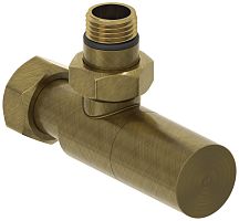 Сунержа 05-1400-1234 Вентиль угловой, (цилиндр) G 1/2" НР х G 3/4" НГ, состаренная бронза