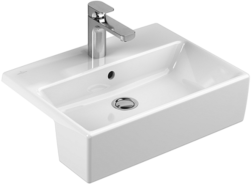 Villeroy & Boch 413355S0 Memento Раковина полувстраиваемая 55х42 см, черный глянцевый (Glossy Black) CeramicPlus