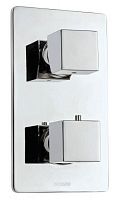 Bossini Z00061.030 Cube Термостат для душа, встраиваемый, внешняя часть, с девиаторм 1/2/3/4/5, хром