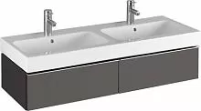 Geberit iCon 841221000 Шкафчик под раковину двойную 1190x240х477 мм темно-серый, матовый купить  в интернет-магазине Сквирел