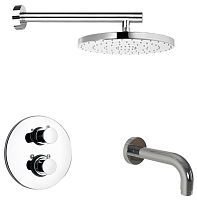 Paini 78CRSET26911THBATHHEAD Cox Комплект на 2 потребителя с термостатом, для ванны с верхним душем, хром