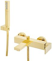 Migliore 25391 Kvant Gold Смеситель для ванны монокомандный, внешний, с душем (ручка сбоку), золото