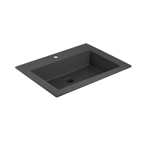 Vincea VCB-13600B Раковина из кварца, 60х48 см, черный матовый