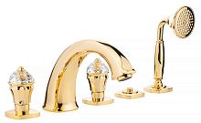 Migliore 27322 Korona Смеситель на борт ванны, ручки Crystal/золото